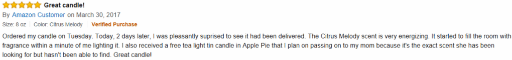 Unrivaled Candles Amazon Reviews